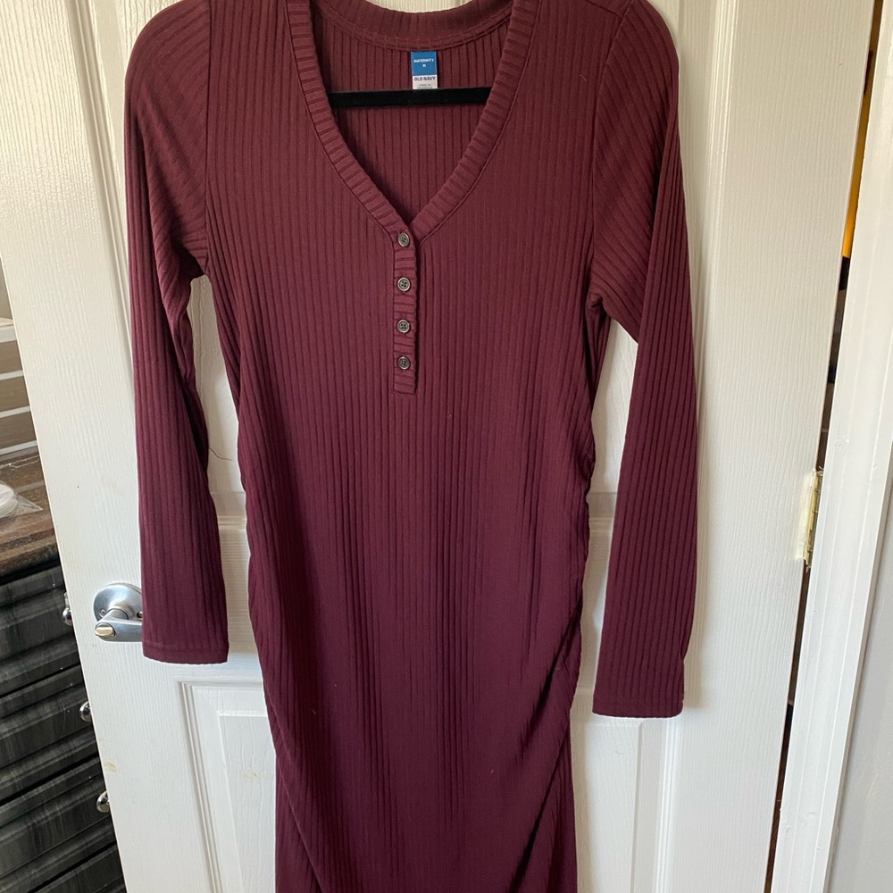 Maternity Ribbed Sweater Dress